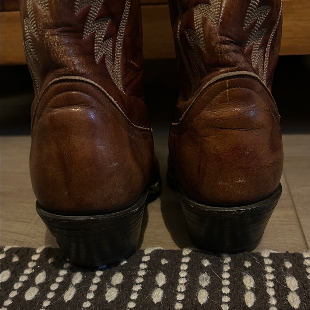 Tony Lama Brown Heeled Boots - Picture 6 of 6